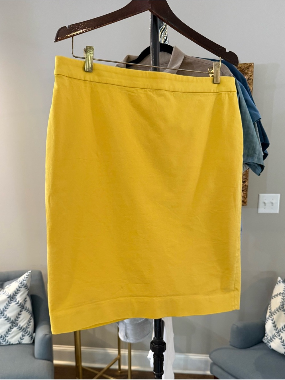 J. Crew Yellow Pencil Skirt - Lined